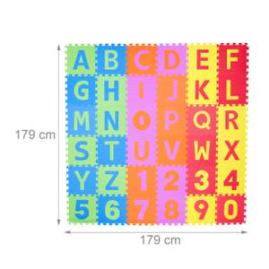 Tapis de jeu puzzle 86 pièces enfants Vert - Rouge - Jaune - Matière plastique - 32 x 1 x 32 cm