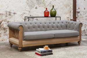 3-Sitzer Sofa Montaigu Grau - Textil - 82 x 72 x 218 cm