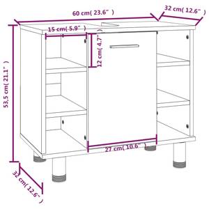 Armoire de salle de bain 3004124 Marron foncé