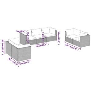 Garten-Lounge-Set (7-teilig) 3013635-15 Anthrazit - Grau