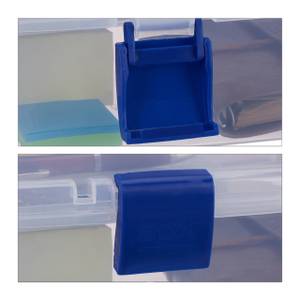 10 x Transparente Plastikbox blau Blau - Durchscheinend