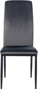 chaise salle à manger Savino Lot de 6 Gris - Fourrure synthétique