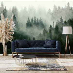 Fototapete Wald im Nebel Landschaft 3D 400 x 280 x 280 cm