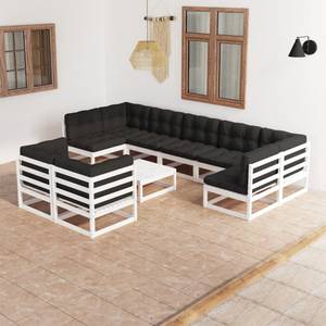 Garten-Lounge-Set (10-teilig) 3009764-2 Anthrazit - Weiß