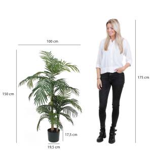 Kunstpflanze Areca Palme Grün - Kunststoff - Textil - 100 x 150 x 100 cm