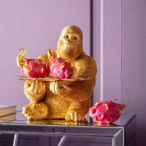 Deko Figur Gorilla Butler Gold - Kunststoff - 29 x 37 x 32 cm