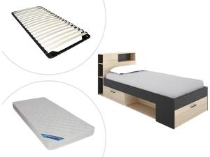 Set Bett + Matratze + Lattenrost LEANDRE Breite: 99 cm