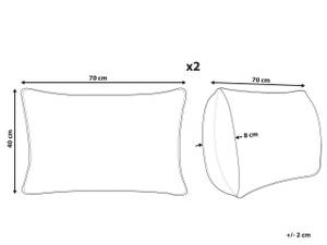 Kissen 2er Set TRIFOS Blau - Hellblau - Weiß - 70 x 8 cm