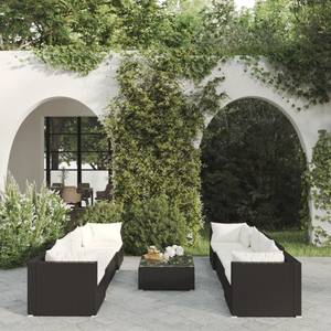 Garten-Lounge-Set (9-teilig) 3013630-9 Schwarz - Creme - Weiß