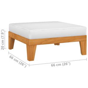 Fußhocker 3008578-4 Cremeweiß - 66 x 20 x 66 cm