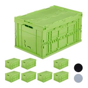 8 x Transportbox 60 L mit Deckel Grün