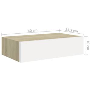 Elegante Schubladenregale (2-teilig) Eiche Dekor - Weiß - Breite: 40 cm - Anzahl Teile im Set: 2