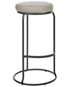 Tabouret de bar MILROY Noir - Gris - Gris lumineux