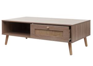 Couchtisch M39 Braun - Holzwerkstoff - Rattan - Holzart/Dekor - Holz teilmassiv - 110 x 37 x 59 cm