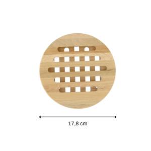 Dessous de plat rond Wood Edition Marron - Bois massif