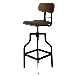 Tabouret de bar Retro Marron - Métal - 36 x 115 x 36 cm