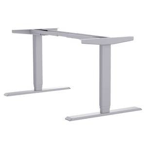 Höhenverstellbarer Schreibtisch Homedesk Weiß - Breite: 160 cm - Silber