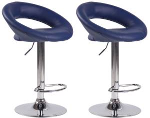 Tabouret de bar Olinda Lot de 2 Argenté