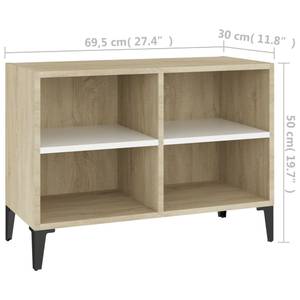 Meuble tv Marron - Bois manufacturé - Bois massif - 70 x 50 x 70 cm