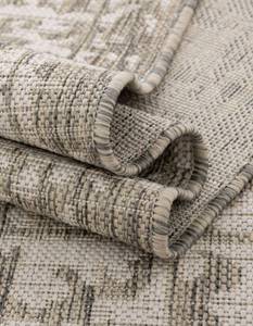 Outdoor Teppich Tulum Grau - Kunststoff - Textil - 122 x 122 cm