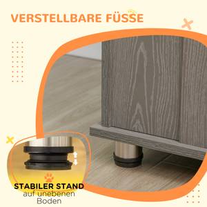 Hundekäfig D02-074V81GY Grau - Holzwerkstoff - 60 x 87 x 116 cm