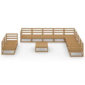 Garten-Lounge-Set (11-teilig) 3009707-1 Braun - Massivholz - Holzart/Dekor - 70 x 30 x 70 cm