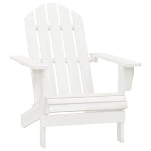 Chaise de jardin avec table 3010079 Blanc - Bois massif - Bois/Imitation - 40 x 45 x 40 cm