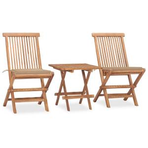 Gartenmöbel-Set Beige - Holz teilmassiv - 50 x 50 x 50 cm