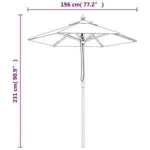 Parasol de jardin 3028551 Brun rouge