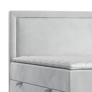 Premium Boxspringbett Jodan Magic Velvet Hellgrau - Breite: 182 cm