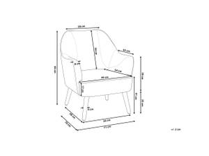 Fauteuil LOKEN Bleu - Chêne clair - Bleu pétrole