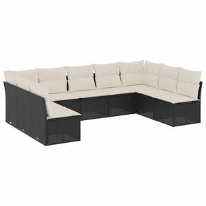 Gartensitzgruppe K3498(9-tlg) Schwarz - Massivholz - 69 x 62 x 55 cm