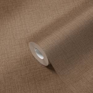 Papier peint structuré aspect textile Marron