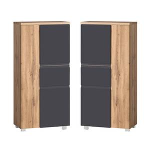 Badmöbel Set VASTO-GREY (4-tlg.) Braun - Holzwerkstoff - 105 x 200 x 47 cm