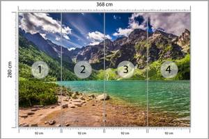 Fototapete See Berge Natur 3D 368 x 280 x 280 cm