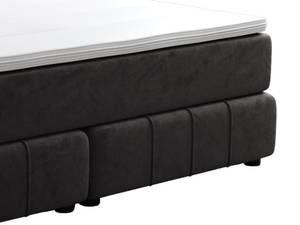 Lit boxspring HIDA Gris - Textile - 165 x 98 x 207 cm