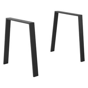 Set de 2 Pieds de Table Kraftisried Noir - Métal - 75 x 72 x 8 cm