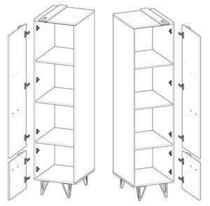 Wohnwand MILENIUM Braun - Holzwerkstoff - 305 x 187 x 55 cm