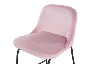 Tabouret de bar NEKOMA Noir - Rose foncé