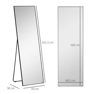 Ankleidespiegel 831-387 Braun - Glas - 2 x 162 x 50 cm