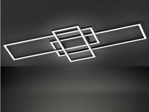 LED-Deckenleuchte Zenit Schwarz - Metall - Kunststoff - 104 x 6 x 42 cm