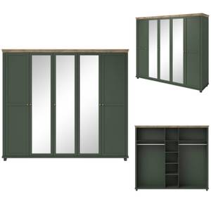 Schlafzimmermöbel Set mit Kleiderschrank Grün - Holzwerkstoff - 1 x 1 x 1 cm