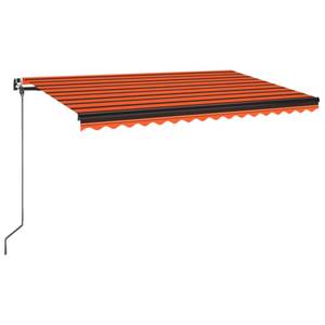 Auvent rétractable 3007204-3 Marron - Orange - Métal - Textile - 350 x 1 x 450 cm