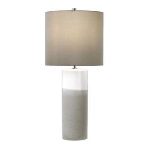 Fulwell Lampe de table Gris - Blanc - Céramique - 30 x 68 x 30 cm