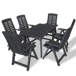 Garten-Lounge-Set (7-teilig) 295346 Grau - Kunststoff - 76 x 72 x 126 cm