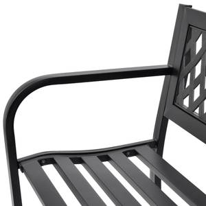 Banc de jardin 42169 Noir - Métal - 50 x 75 x 118 cm