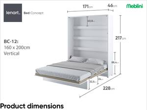 Schrankbett Bed Concept BC-12 Reinweiß