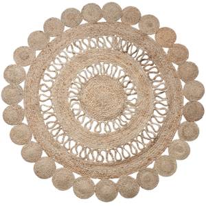 Tapis ∅150cm Margy Beige - Fibres naturelles - 150 x 2 x 150 cm