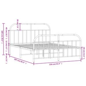 Bettgestell 3029566-4 Schwarz - 156 x 207 cm