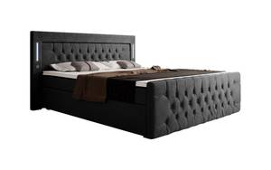 Boxspringbett Elegance Schwarz - Breite: 140 cm - H3